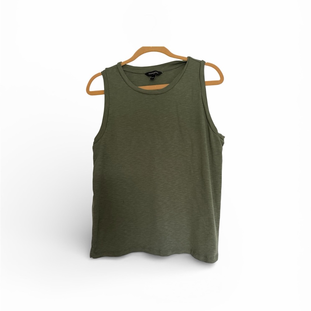 Banana Republic sleeveless tank top in an olive green color size large Women's
